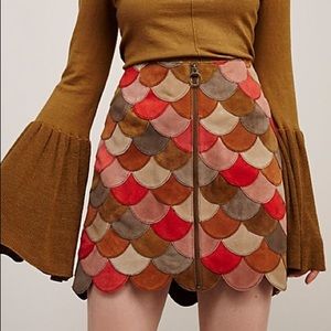 🚨ISO🚨 Free People Midnight Rider Suede Skirt